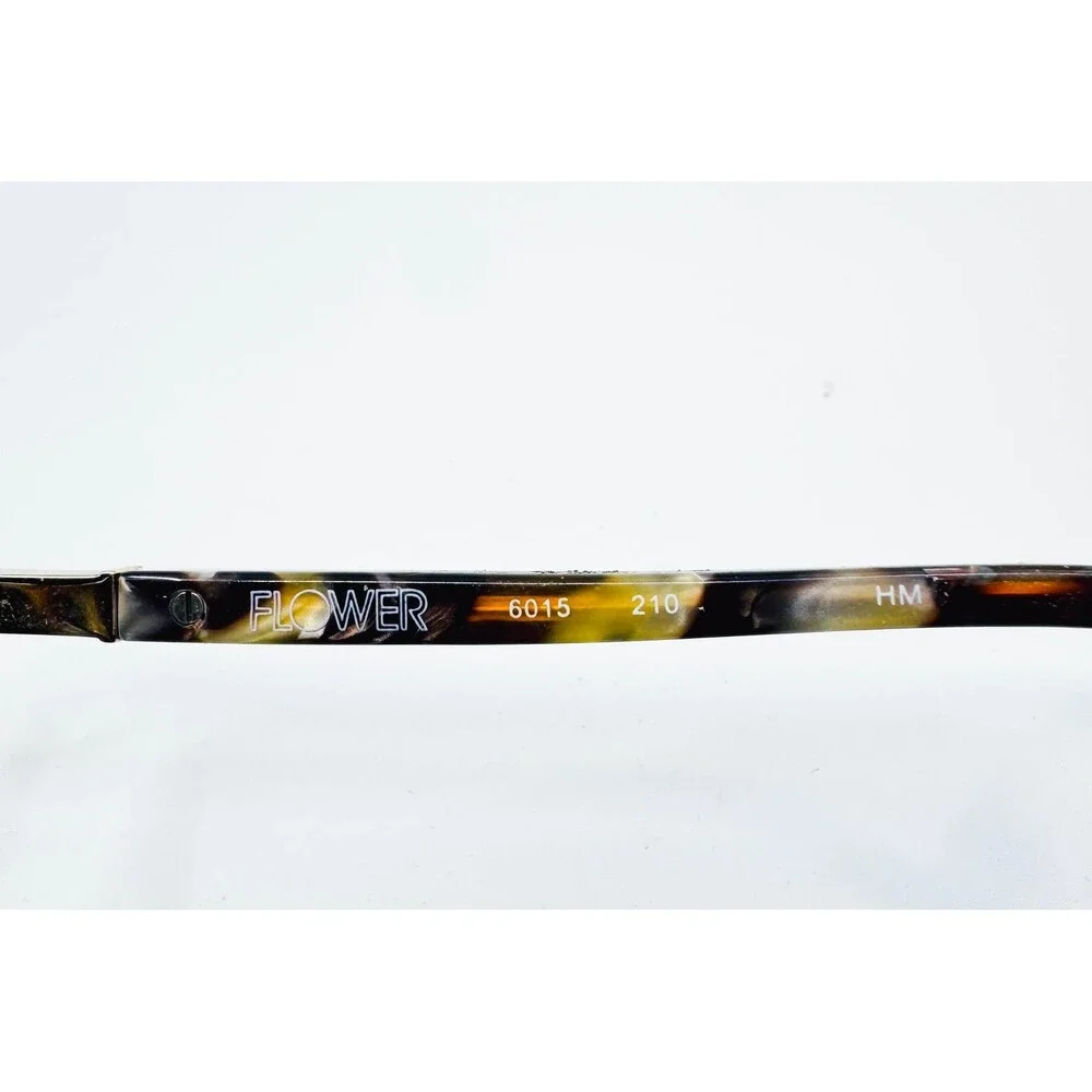 Flower Eyeglasses Womens Black Tortoise 6015 210 Square Frame 53-18-140